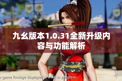 九幺版本1.0.31全新升级内容与功能解析