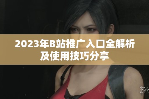 2023年B站推广入口全解析及使用技巧分享