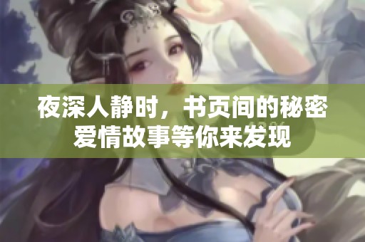 夜深人静时，书页间的秘密爱情故事等你来发现