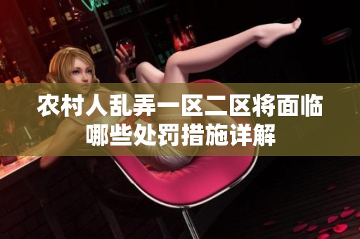 农村人乱弄一区二区将面临哪些处罚措施详解
