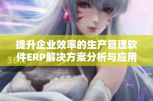 提升企业效率的生产管理软件ERP解决方案分析与应用