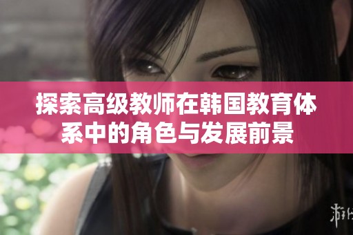探索高级教师在韩国教育体系中的角色与发展前景