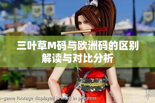 三叶草M码与欧洲码的区别解读与对比分析