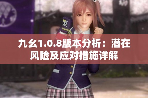 九幺1.0.8版本分析：潜在风险及应对措施详解