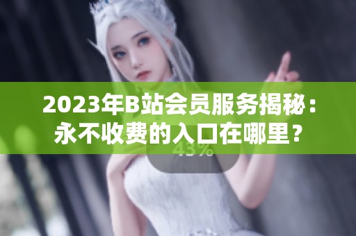 2023年B站会员服务揭秘：永不收费的入口在哪里？