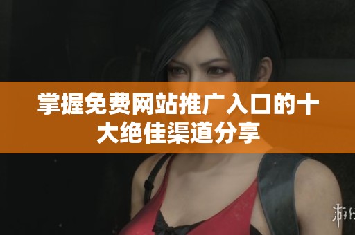 掌握免费网站推广入口的十大绝佳渠道分享