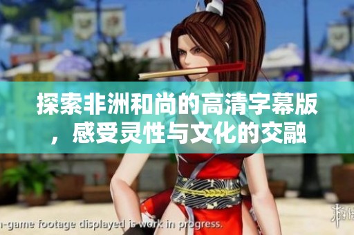 探索非洲和尚的高清字幕版，感受灵性与文化的交融