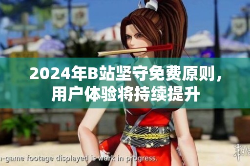 2024年B站坚守免费原则，用户体验将持续提升