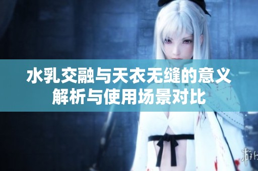 水乳交融与天衣无缝的意义解析与使用场景对比