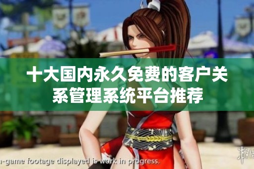 十大国内永久免费的客户关系管理系统平台推荐