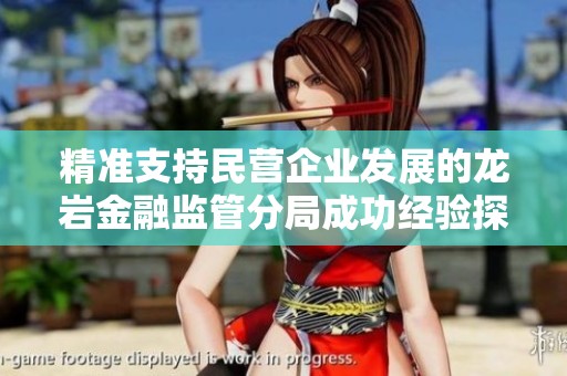 精准支持民营企业发展的龙岩金融监管分局成功经验探讨