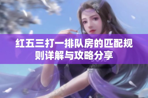 红五三打一排队房的匹配规则详解与攻略分享