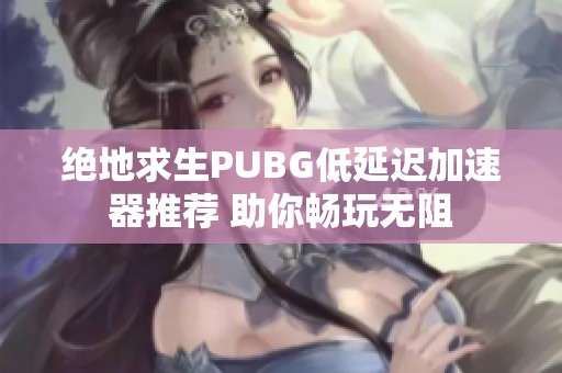 绝地求生PUBG低延迟加速器推荐 助你畅玩无阻