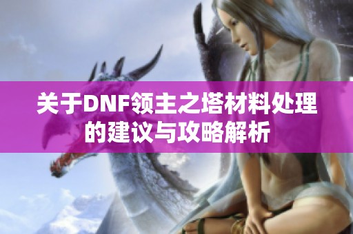 关于DNF领主之塔材料处理的建议与攻略解析
