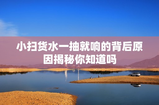 小扫货水一抽就响的背后原因揭秘你知道吗