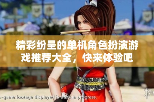精彩纷呈的单机角色扮演游戏推荐大全，快来体验吧