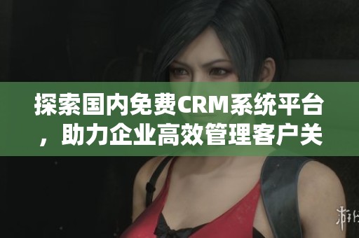 探索国内免费CRM系统平台，助力企业高效管理客户关系