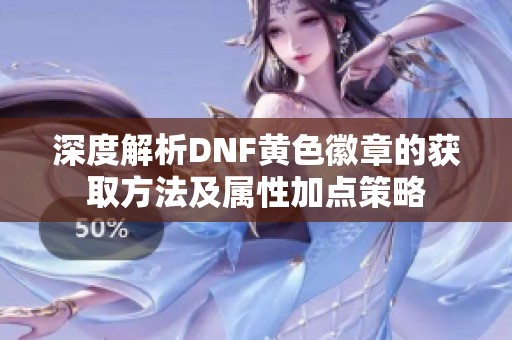 深度解析DNF黄色徽章的获取方法及属性加点策略