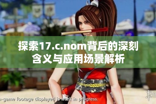 探索17.c.nom背后的深刻含义与应用场景解析