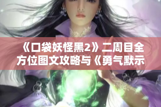 《口袋妖怪黑2》二周目全方位图文攻略与《勇气默示录2》攻略技巧解析