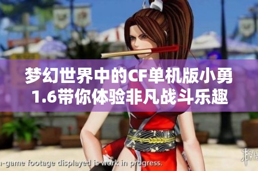 梦幻世界中的CF单机版小勇1.6带你体验非凡战斗乐趣