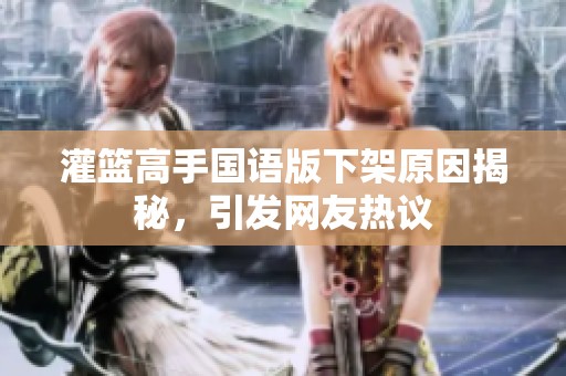 灌篮高手国语版下架原因揭秘，引发网友热议