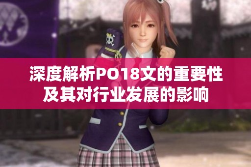 深度解析PO18文的重要性及其对行业发展的影响