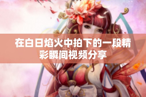 在白日焰火中拍下的一段精彩瞬间视频分享