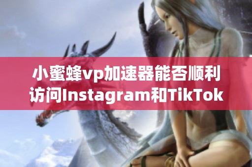 小蜜蜂vp加速器能否顺利访问Instagram和TikTok？