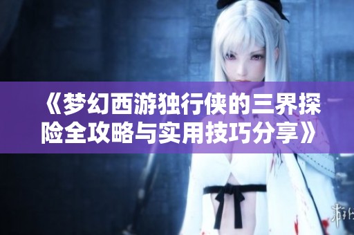 《梦幻西游独行侠的三界探险全攻略与实用技巧分享》