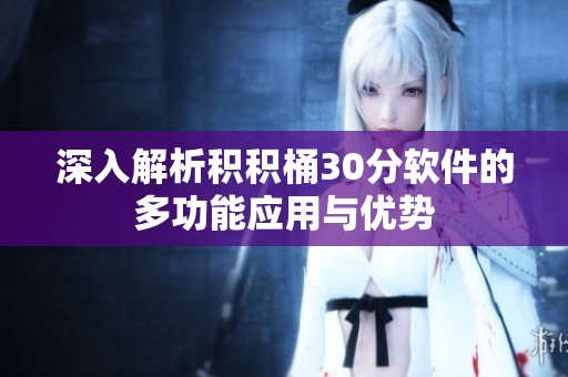 深入解析积积桶30分软件的多功能应用与优势