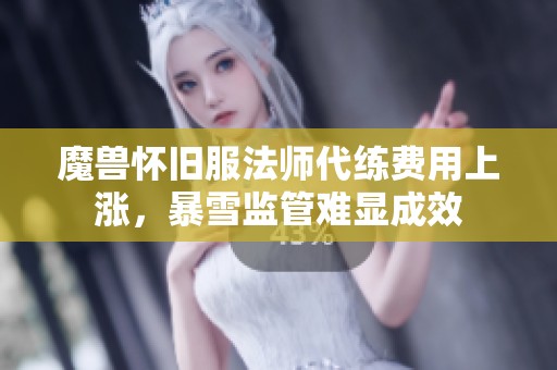 魔兽怀旧服法师代练费用上涨，暴雪监管难显成效