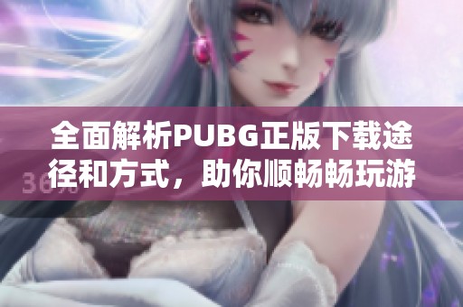 全面解析PUBG正版下载途径和方式，助你顺畅畅玩游戏