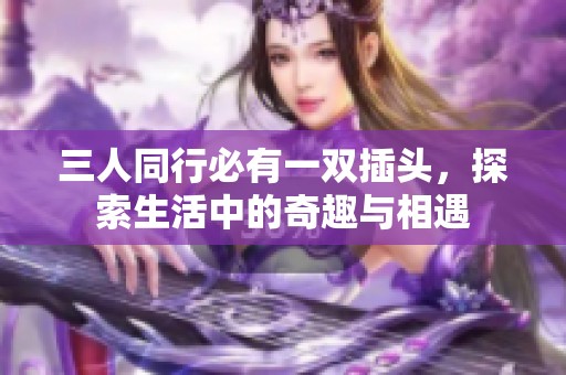 三人同行必有一双插头，探索生活中的奇趣与相遇