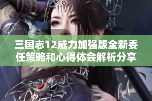 三国志12威力加强版全新委任策略和心得体会解析分享