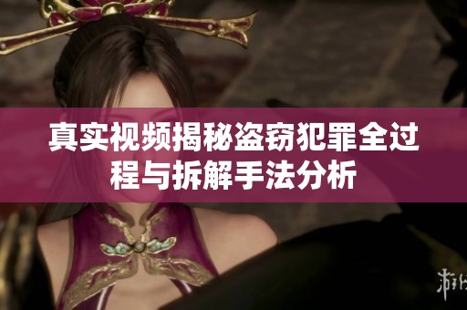 真实视频揭秘盗窃犯罪全过程与拆解手法分析