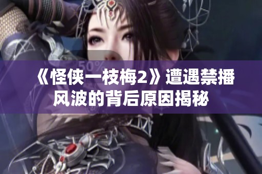 《怪侠一枝梅2》遭遇禁播风波的背后原因揭秘