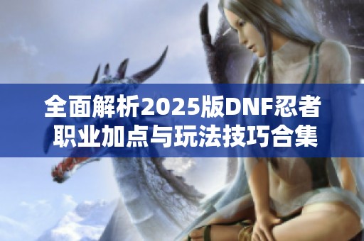 全面解析2025版DNF忍者 职业加点与玩法技巧合集
