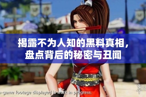 揭露不为人知的黑料真相，盘点背后的秘密与丑闻