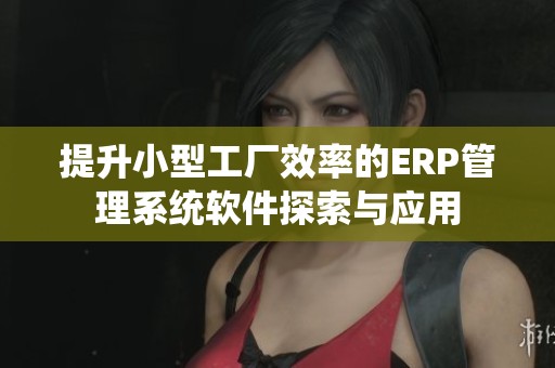 提升小型工厂效率的ERP管理系统软件探索与应用