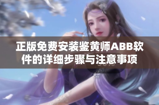 正版免费安装鉴黄师ABB软件的详细步骤与注意事项