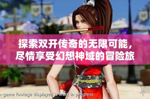 探索双开传奇的无限可能，尽情享受幻想神域的冒险旅程
