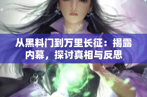 从黑料门到万里长征：揭露内幕，探讨真相与反思