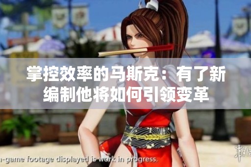 掌控效率的马斯克：有了新编制他将如何引领变革