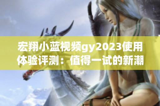 宏翔小蓝视频gy2023使用体验评测：值得一试的新潮选择
