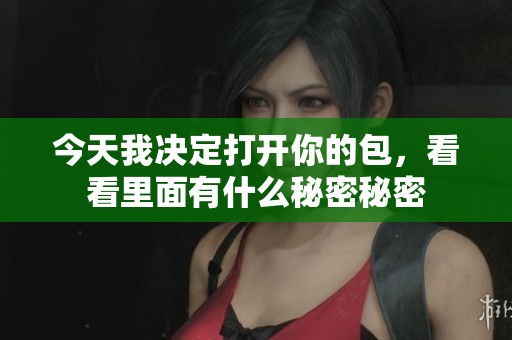 今天我决定打开你的包，看看里面有什么秘密秘密