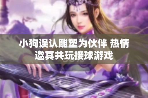 小狗误认雕塑为伙伴 热情邀其共玩接球游戏