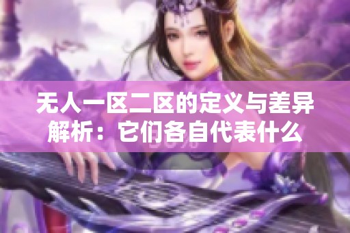 无人一区二区的定义与差异解析：它们各自代表什么