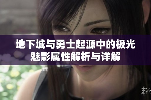 地下城与勇士起源中的极光魅影属性解析与详解