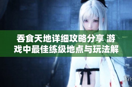 吞食天地详细攻略分享 游戏中最佳练级地点与玩法解析